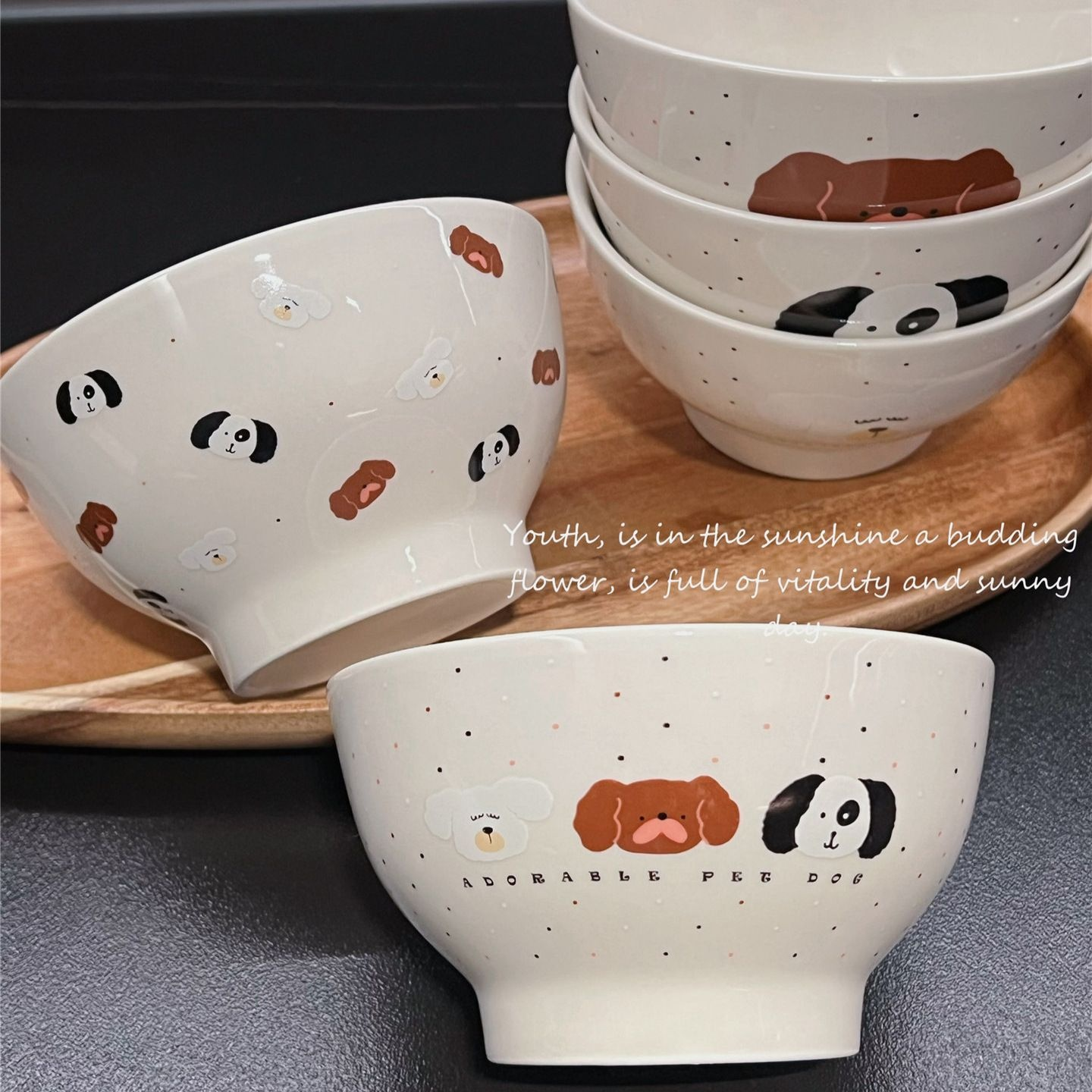 On-glazed High-legged bowl - INFINITE TOMATO