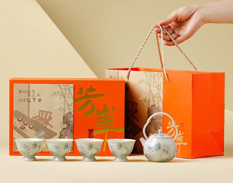 Juego de té - Porcelana blanca - INFINITE TOMATO