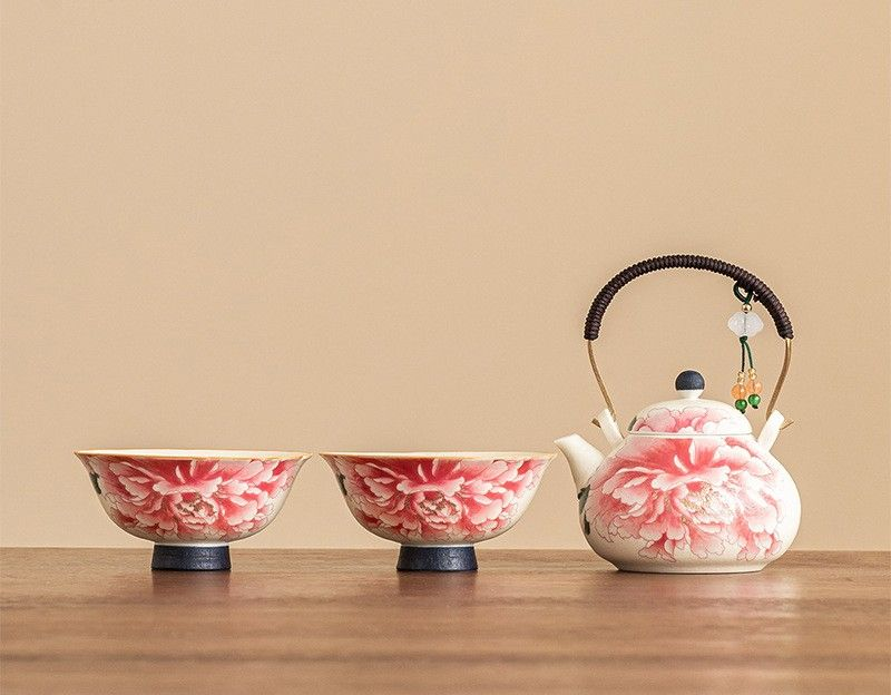 Juego de té - Porcelana blanca - INFINITE TOMATO