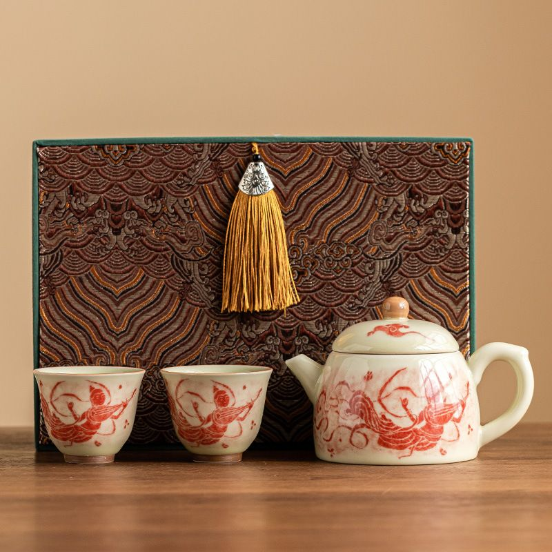 Juego de té - Porcelana blanca - INFINITE TOMATO