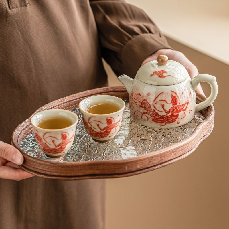 Juego de té - Porcelana blanca - INFINITE TOMATO