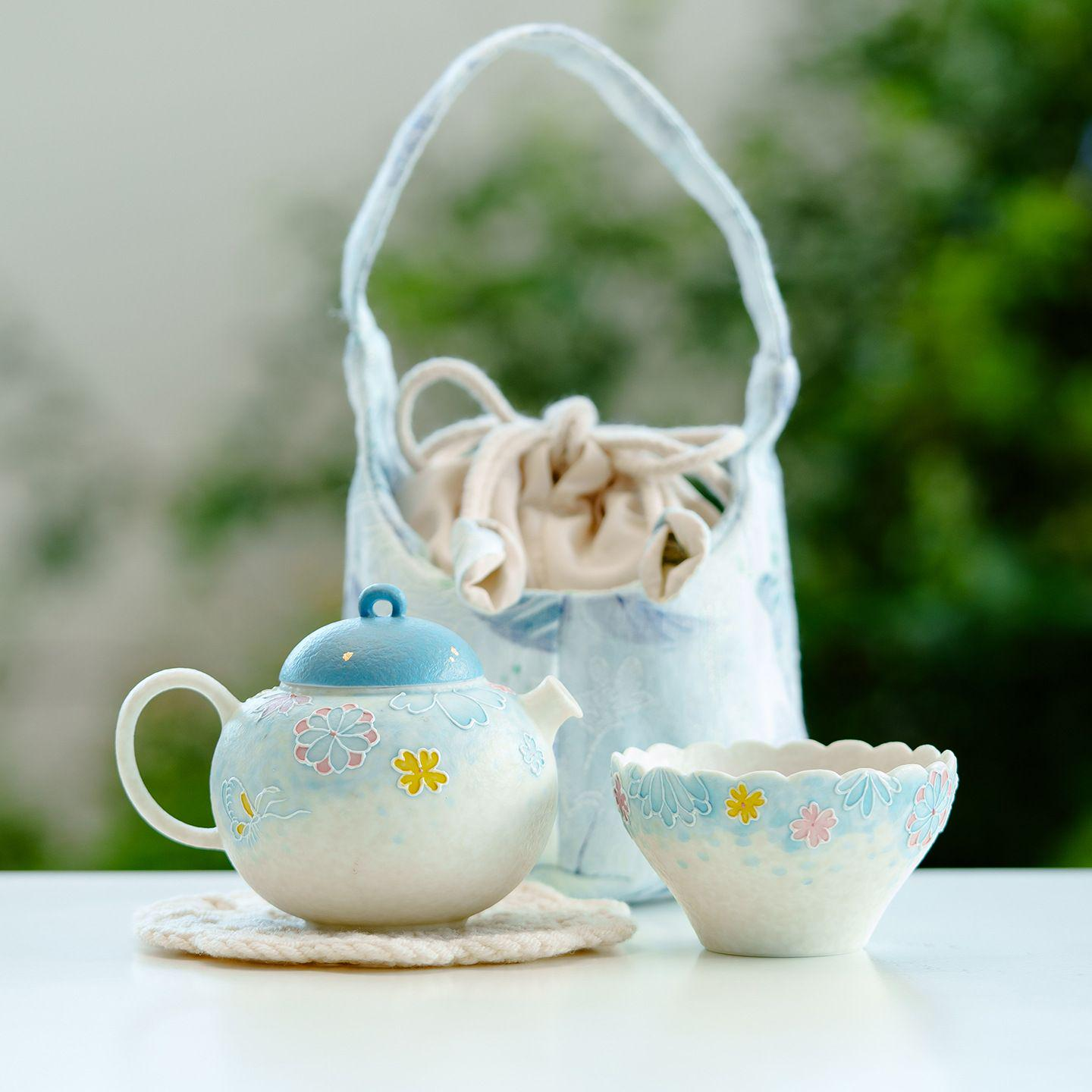 Juego de té - Porcelana blanca - INFINITE TOMATO