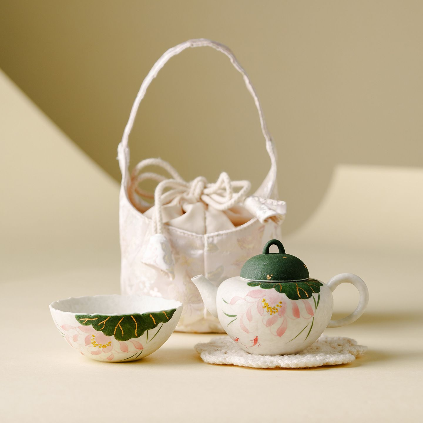 Juego de té - Porcelana blanca - INFINITE TOMATO