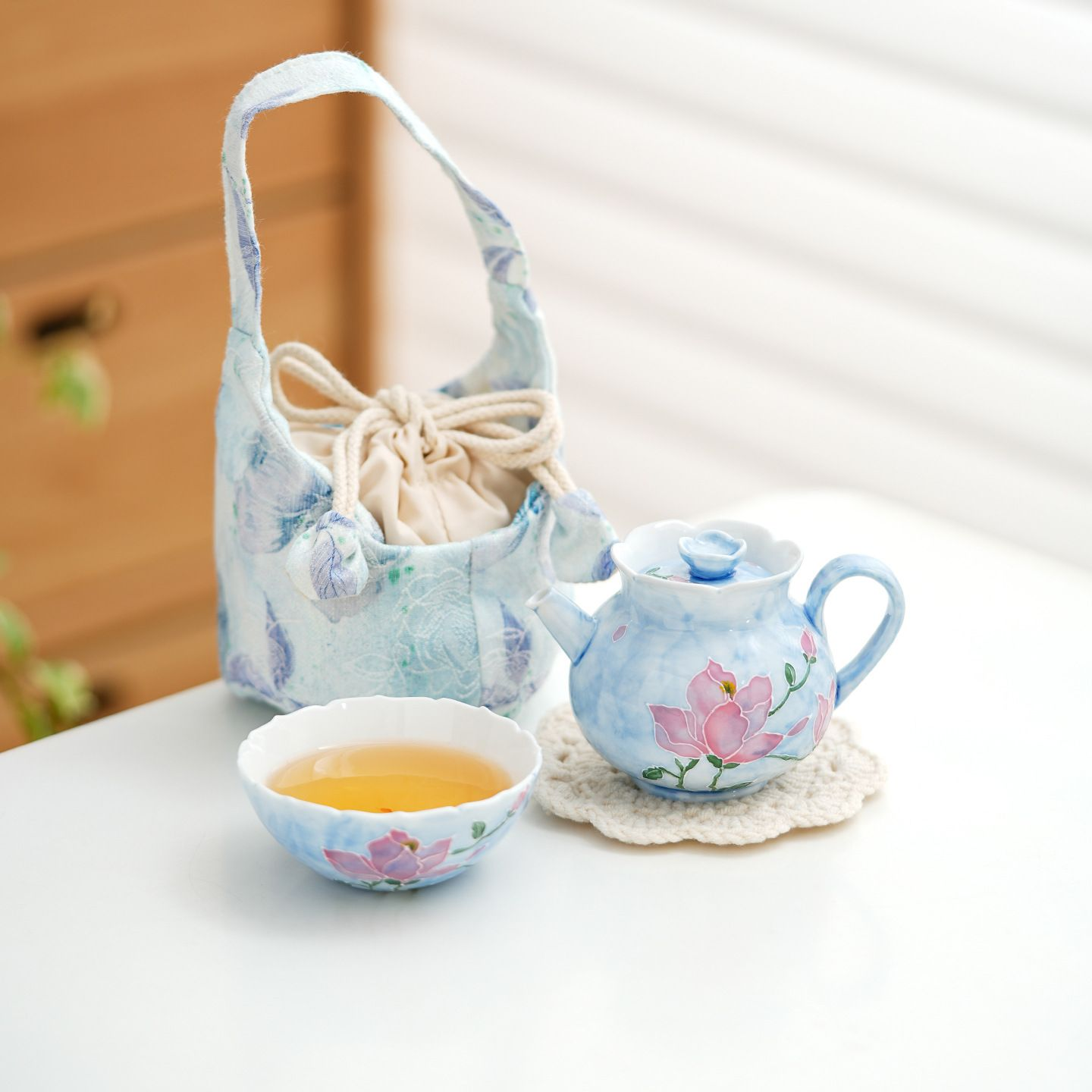 Juego de té - Porcelana blanca - INFINITE TOMATO