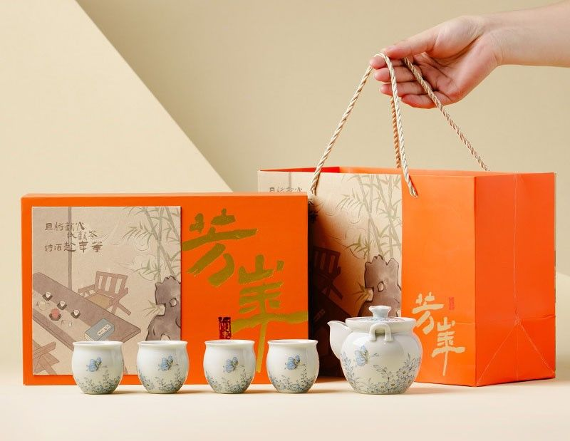 Juego de té - Porcelana blanca - INFINITE TOMATO