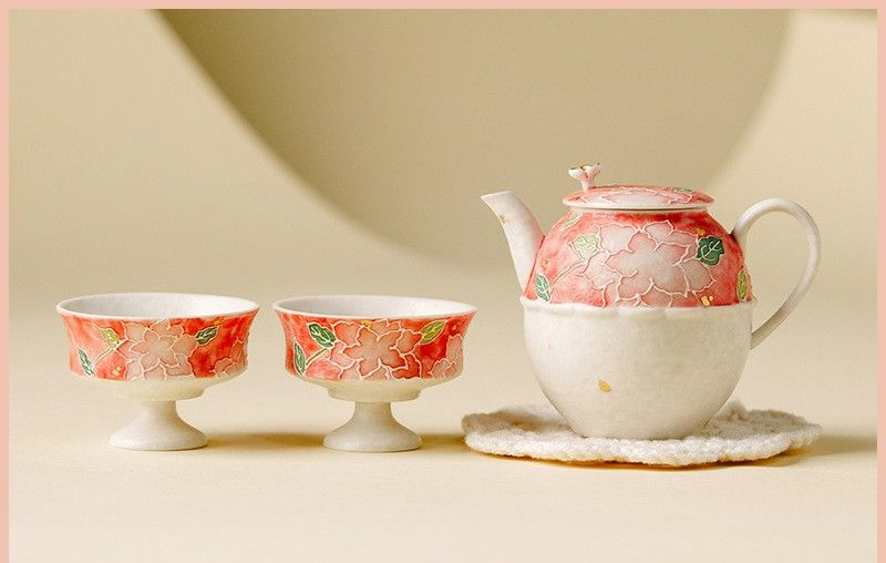 Juego de té - Porcelana blanca - INFINITE TOMATO
