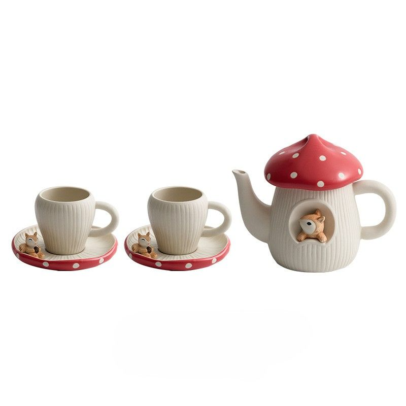 Juego de té - Porcelana blanca - INFINITE TOMATO