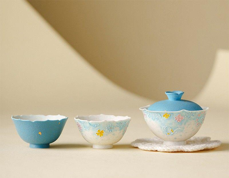 Juego de té - Porcelana blanca - INFINITE TOMATO