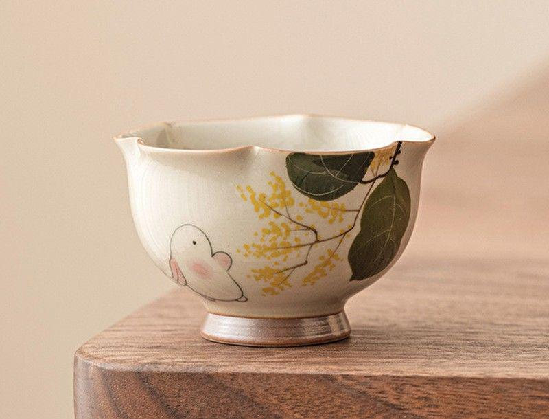 Teacup Tea Set - Burnt plant ash - INFINITE TOMATO