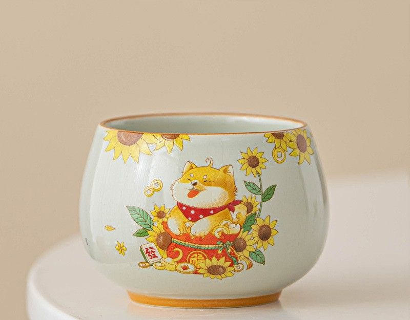 Teacup Tea Set - Burnt plant ash - INFINITE TOMATO