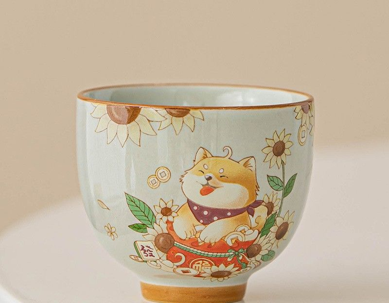 Teacup Tea Set - Burnt plant ash - INFINITE TOMATO