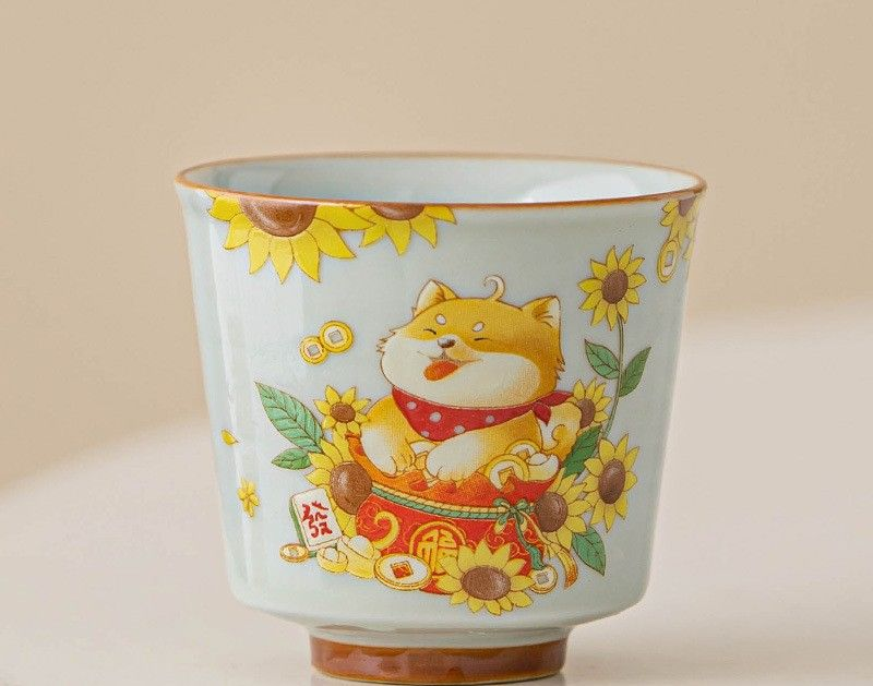 Teacup Tea Set - Burnt plant ash - INFINITE TOMATO