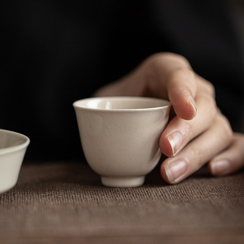 Teacup Tea Set - Burnt plant ash - INFINITE TOMATO