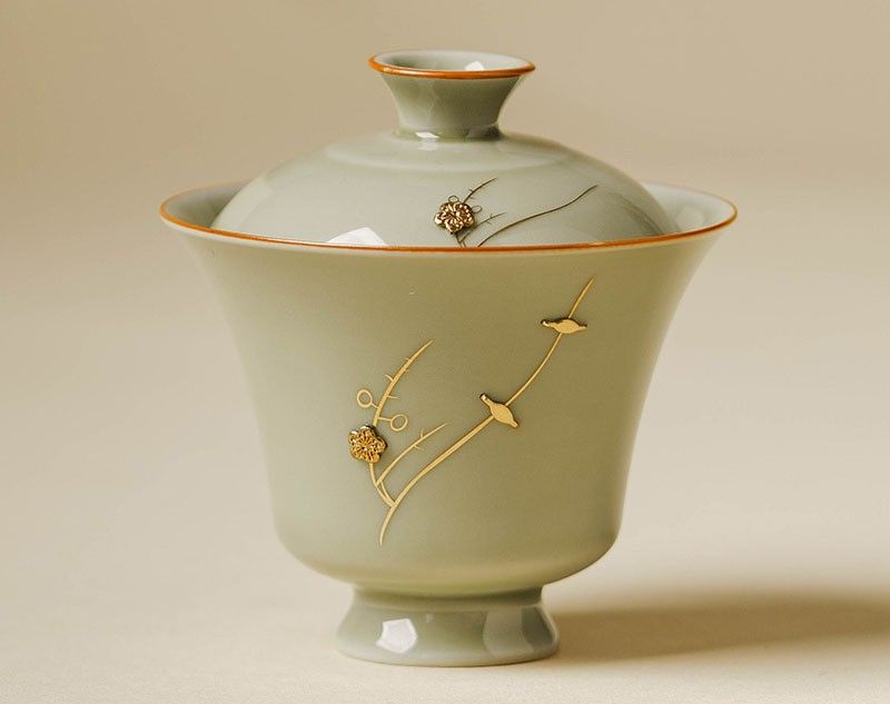 Gaiwan Tea Set - Longquan Blue and White Porcelain - INFINITE TOMATO