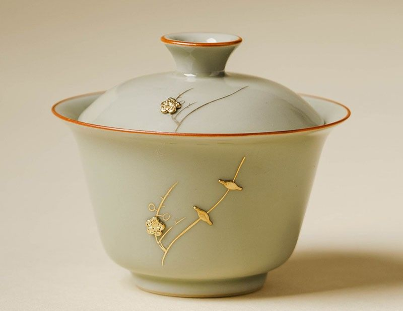 Gaiwan Tea Set - Longquan Blue and White Porcelain - INFINITE TOMATO