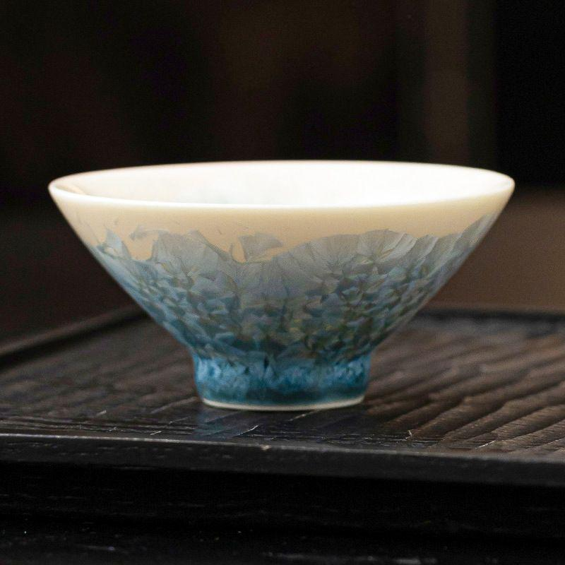 Teacup Tea Set - Crystalline glaze - INFINITE TOMATO