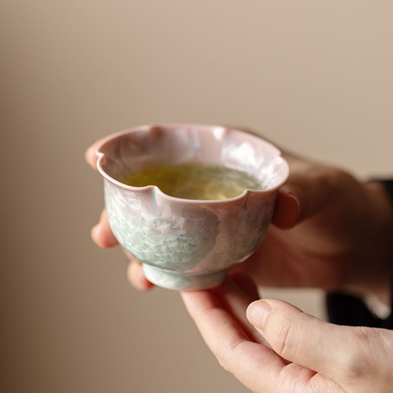 Teacup Tea Set - Crystalline glaze - INFINITE TOMATO