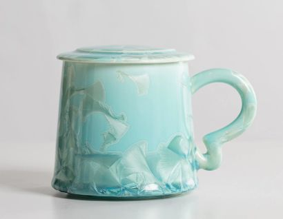 Teacup Tea Set - Crystalline glaze - INFINITE TOMATO