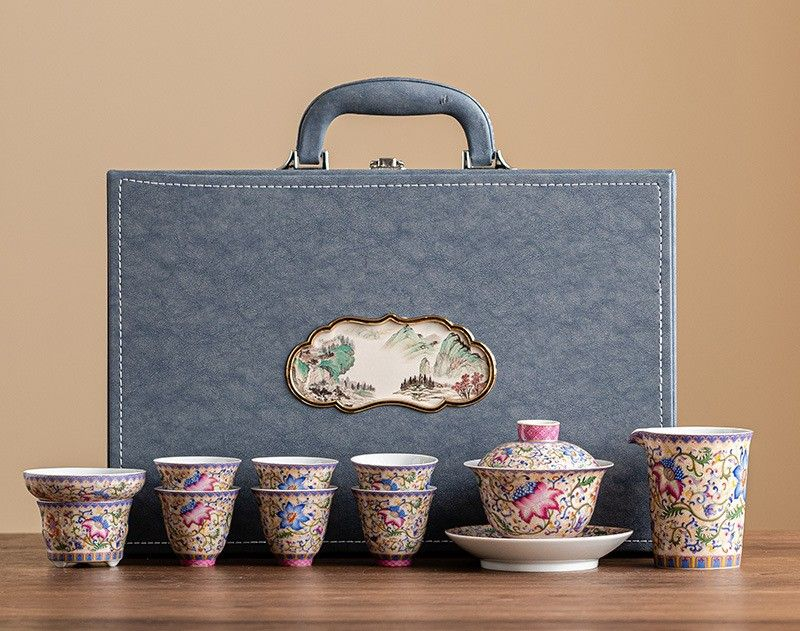 Tea sets Tea Set - Enamel Painting - INFINITE TOMATO