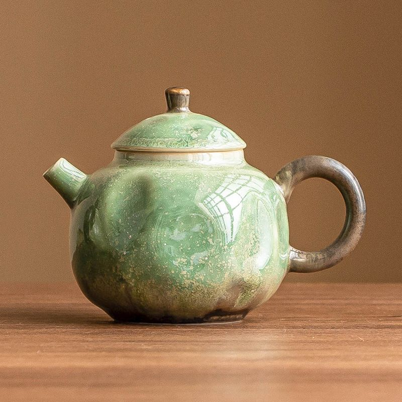 Teapot Tea Set - kiln-fired glaze - INFINITE TOMATO