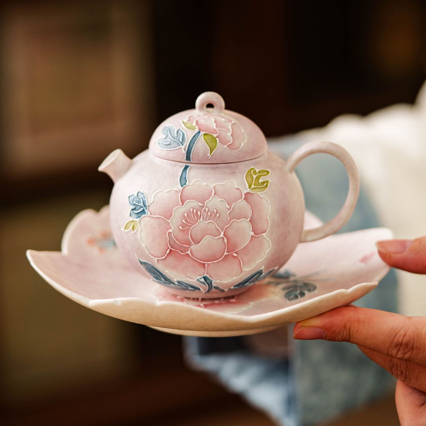 Tea pot Tea Set - under glazed - INFINITE TOMATO
