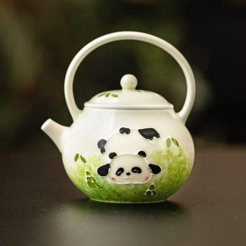 Teapot Tea Set - Ceramic piling sculpture - INFINITE TOMATO