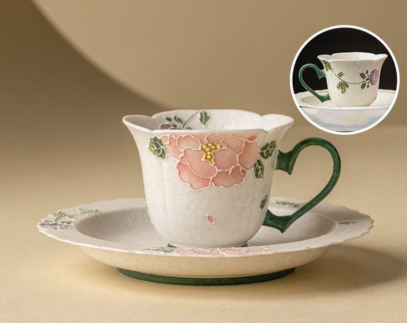 Teacup Tea Set - Ceramic piling sculpture - INFINITE TOMATO