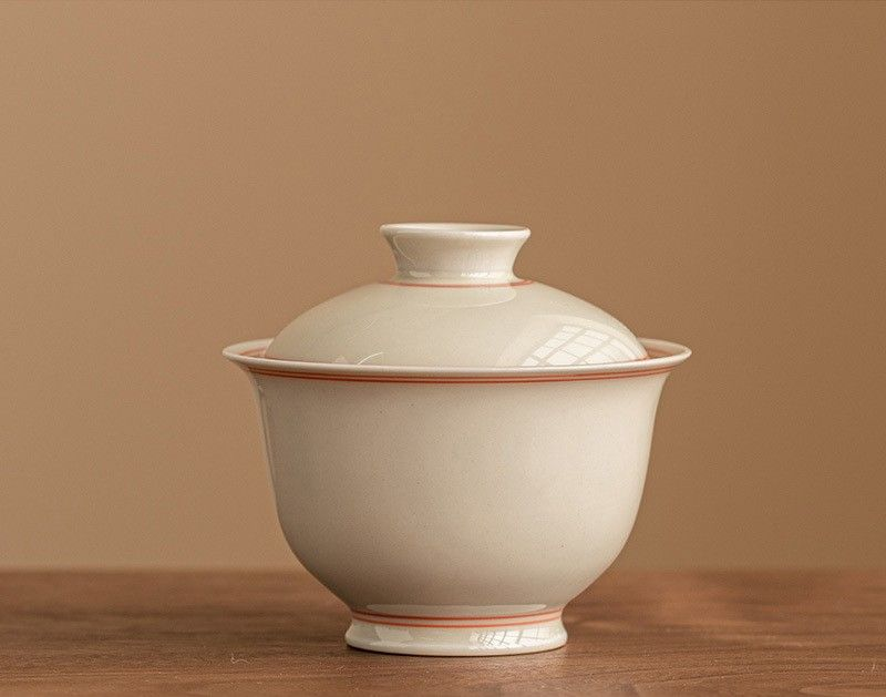 Gaiwan Tea Set - Suet white jade - INFINITE TOMATO