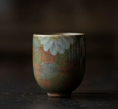 Cup Tea Set - Cracked glaze - INFINITE TOMATO