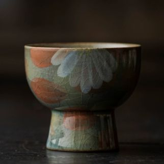 Cup Tea Set - Cracked glaze - INFINITE TOMATO