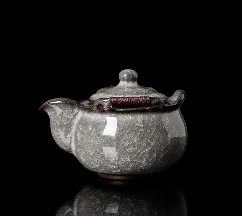 Teapot Tea Set - Black Ice Dapple - INFINITE TOMATO